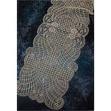 Birsence Fransız Dantel Detaylı Tek Runner Masa Örtüsü - 0,5 x 9 cm - 001-Renkli