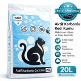Biryirmi Cat Litter Aktif Karbon Kedi Kumu 20 Lt Tozsuz Aktif Karbonlu Topaklanan Kedi Kumu
