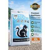 Biryirmi Doğal Içerikli Naturel Kokusuz Bentonit Kedi Kumu 10 Litre Tozdan Arındırılmış Tozsuz Kedi Kumu Ince Taneli (Net 8,40KG)