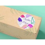 Bisaccia 3 cm (95 Adet) Mor Teşekkür Ederiz Sticker Yuvarlak Renkli Geometrik Şekiller Thank You Grazie