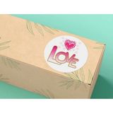 Bisaccia Aşk Love Etiketi Yuvarlak Mat Stıcker 4 cm (40 Adet)