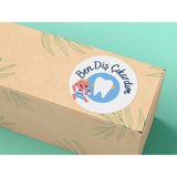 Bisaccia Ben Diş Çıkardım Sticker Diş Buğdayı Erkek Bebek Mavi Yuvarlak Mat Etiket 4 cm 33 Adet