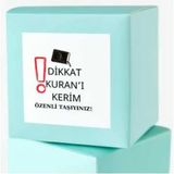 Bisaccia Dikkat Kuran'ı Kerim Özenli Taşıyınız! Etiketi Kare Mat Sticker 4.5 cm (20 Adet)