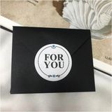 Bisaccia For You Etiketi Mavi Beyaz Ingilizce Senin Için Yuvarlak Mat Sticker 4 cm - 40 Adet