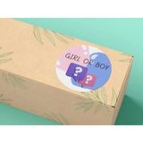 Bisaccia Girl Or Boy Sticker Cinsiyet Partisi Yuvarlak Mat Etiket Baby Shower Serisi 4 cm (40 Adet)