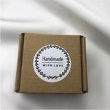 Bisaccia Handmade With Love Sticker Sevgi ile Yapıldı Yuvarlak Sade Etiket 4 cm - 90 Adet