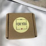 Bisaccia Just For You Sticker Mat Etiket Sadece Senin Için Mini Kalp Sarı 4 cm - 40 Adet