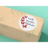 Bisaccia Kuran Okumayı Öğrendim Mat Etiket Elifba Sticker 4 Cm- 33 Adet