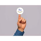 Bisaccia Mavi Team Bride Etiketi Bekarlığa Veda Daveti Mat Yuvarlak Sticker Düğün Serisi 4 cm (45 Adet)