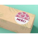 Bisaccia Merci Sticker Mat Yuvarlak Teşekkür Etiketi Mersi 4 cm (40 Adet)