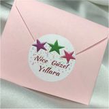Bisaccia Nice Güzel Yıllara Etiketi Bırthday Stıcker Yuvarlak Mat Stıcker Doğum Günü Serisi 4 cm (40 Adet)