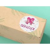 Bisaccia Sevgiler Etiket Yuvarlak Mat Stıcker 4 cm (40 Adet)
