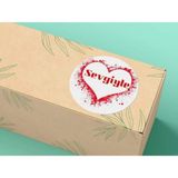 Bisaccia Sevgiyle Sticker With Love Etiketi Red Rosso Yuvarlak Mat Etiket 4 cm - 40 Adet