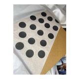 Bisaccia Siyah Puantiye Boş Etiket Yuvarlak Yazı Yazılabilir Labels Blank Işaret Küçük Sticker 3 cm - 50LI