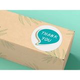 Bisaccia Thank You Etiket Konuşma Balonu Azul Bla Azurro Blau Mat Sticker 4 cm - 40 Adet