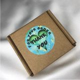 Bisaccia Thank You For Your Order Etiketi Yuvarlak Mat Yeşil Kapli Sticker 4 Cm- 40 Adet
