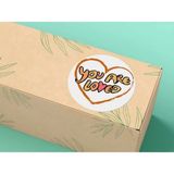 Bisaccia You Are Loved Etiketi Yuvarlak Mat Stıcker 4 cm (40 Adet)
