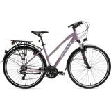 BİSAN 8200 CİTY ŞEHİR BİSİKLETİ 45 CM V 700C 21 VİTES MAT MOR BEYAZ MOR