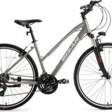 BİSAN 8200 TREKKİNG BİSİKLETİ 45 CM V 700C 21 VİTES AÇIK METALİK GRİ BEYAZ PEMBE