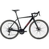 Bisan All Trail GRX400 Gravel Bisiklet 54 cm Kadro-Karbon Maşa-Mat Siyah - Mat Siyah - Turuncu