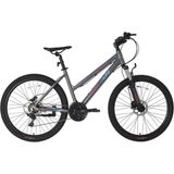 Bisan Athena Kadın Dağ Bisikleti 48CM Hd 27.5 Jant 21 Vites Metalik Gri Mavi Mor - Çok Renkli