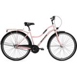 Bisan Bella 34 cm V 24 Jant 3 Vites Pudra Pembe Siyah Kadın Şehir Bisikleti