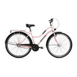 Bisan Bella Kadın Şehir Bisikleti 42CM V 26 Jant 3 Vites Pudra Pembe Siyah - Çok Renkli
