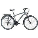 Bisan Comfortline V Fren 21 Vites 28 Jant Şehir Bisikleti Gri-Siyah 46 cm Kadro (Ön Göbekten Dinamolu) - Gri - Siyah