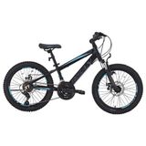 Bisan Cooper 30 cm HD 24 Jant 21 Vites Mat Siyah Mavi Çocuk Bisikleti