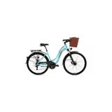 Bisan Ctx 6300 Şehir Bisikleti 46 cm Mekanik Disk Fren 28 Jant 21 Vites Turkuaz Bordo