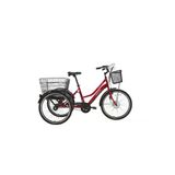 Bisan E-Porter L Üç Tekerli Elektrikli Bisiklet 44Cm V 24 Jant Nex.3 Vites Bayrak Kırmızı Beyaz