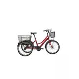 Bisan E-Porter Üç Tekerli Elektrikli Bisiklet 44Cm V 24 Jant Nex.3 Vites Bayrak Kırmızı Beyaz