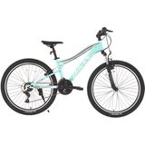 Bisan Gazelle 37 cm V 27.5 Jant 21 Vites Turkuaz Koyu Pembe Dağ Bisikleti