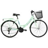 Bisan Lotus 26 Jant Şehir Bisikleti 21 Vites 44 Cm Çelik Kadro V-Fren Mint Yeşili