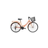 Bisan Lotus Kadın Şehir Bisikleti 44Cm V 26 Jant 21 Vites Mercan Beyaz