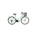 Bisan LOTUS ŞEHİR BİSİKLETİ 34 CM V 24 JANT 21 VİTES MİNT YEŞİL BEYAZ