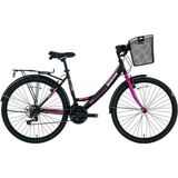 Bisan Mabella 24 Jant Şehir Bisikleti Mat Siyah Mor Renk - Siyah - Mor
