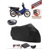 Bisan Motocup 100 Branda Siyah Arka Çanta Uyumlu(Topcase) Motosiket Brandası Motor Örtüsü Çadır Su Geçirmez Motosiklet Kılıfı Motor Brandası,lastikli,taşıma Torbalı