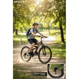 Bisan Mts 4300 V Fren 21 Vites 24 Jant Dag Bisikleti Cift Amortisorlu Siyah Sari 40 Kadro