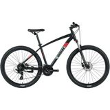 Bisan Mtx 7200 Erkek Dağ Bisikleti 48 cm 24 Vites 26 Jant Mat Siyah Kırmızı Renkli Tasarım
