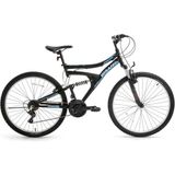Bisan Ranger Dağ Bisikleti 42 cm V 26 Jant Amortisörlü 21 Vites Mat Siyah Mavi - Mat Siyah - Mavi