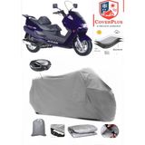 Bisan Senator 150 Branda Gri Arka Çanta Uyumlu(Topcase) Motosiket Brandası Motor Örtüsü Çadır Su Geçirmez Motosiklet Kılıfı Motor Brandası,lastikli,taşıma Torbalı
