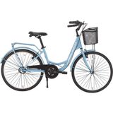 Bisan Sorrento Kadın Şehir Bisikleti 44CM V 28 Jant 3 Vites Bebe Mavi Silver - Çok Renkli