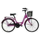 Bisan Sorrento-S Şehir Bisikleti 36 cm V 24 Jant 7 Vites Mor Beyaz