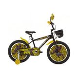 Bisan Spark Erkek Çocuk Bisikleti 30 cm V 20 Jant Mat Siyah Sarı - Çok Renkli