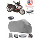 Bisan Teos 125 Branda Gri Arka Çanta Uyumlu(Topcase) Motosiket Brandası Motor Örtüsü Çadır Su Geçirmez Motosiklet Kılıfı Motor Brandası,lastikli,taşıma Torbalı