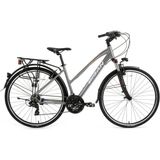 Bisan Trx 8200 Cıty Kadın Şehir Bisikleti 45CM V 28 Jant 21 Vites Açık Metalik Gri Pembe Beyaz - Çok Renkli