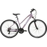 Bisan Trx 8200 Kadın Şehir Bisikleti 45CM V 28 Jant 21 Vites Mat Mor Beyaz Mor - Çok Renkli