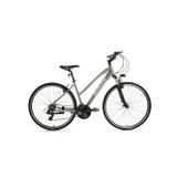 Bisan Trx 8200 Kadın Şehir Bisikleti 45Cm V 28 Jant 21 Vites Metalik Gri Beyaz Pembe