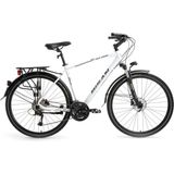 Bisan Trx 8500 City 28 Jant Şehir Bisikleti – Alüminyum Kadro, Shimano Altus 27 Vites, Hidrolik Disk Fren, - Mat Beyaz - Lacivert